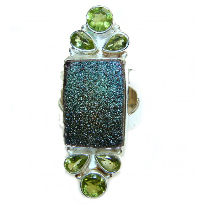 Mysterious Titanum Druzy .925 Sterling Silver ring s. 8 1/4