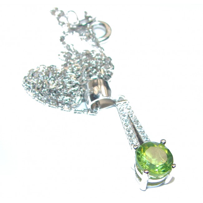 Aurora authentic Peridot .925 Sterling Silver handcrafted necklace