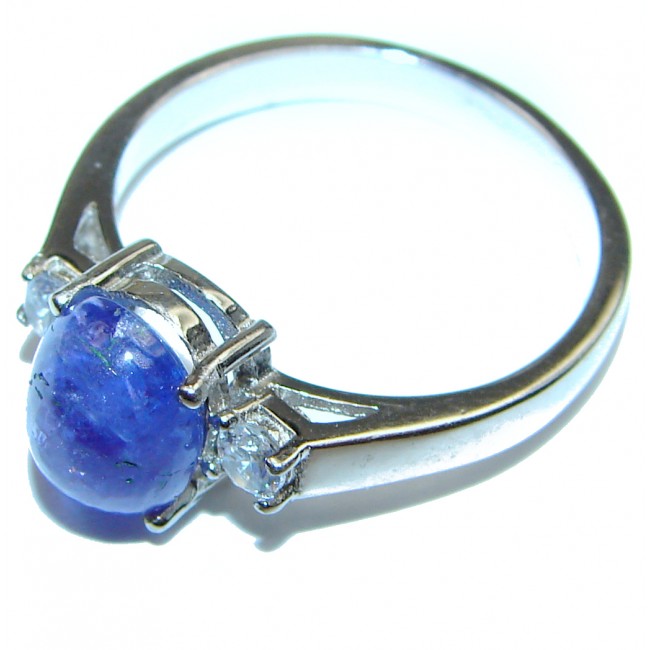 Mesmerizing authentic Sapphire .925 Sterling Silver handmade Ring size 9