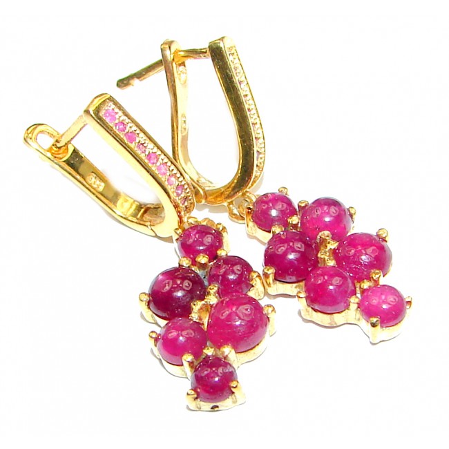 Authentic Ruby .925 Sterling Silver handmade Earrings