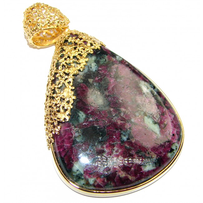 Fantistic Genuine Russian Eudialyte .925 Sterling Silver handcrafted Pendant
