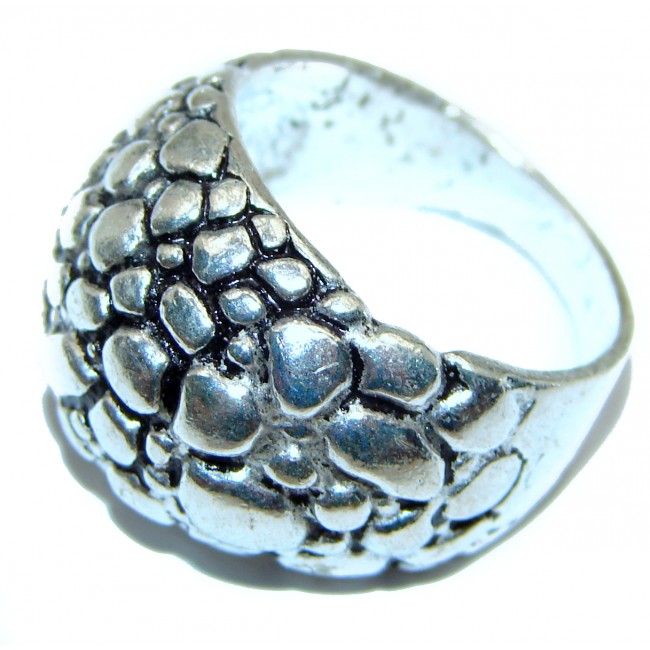 Large Bali made .925 Sterling Silver handcrafted Ring s. 7