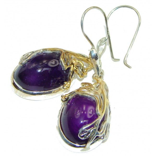 Amazing authentic Amethyst .925 Sterling Silver handcrafted earrings