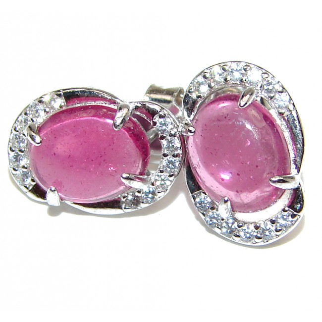 Incredible Authentic Ruby .925 Sterling Silver handmade earrings