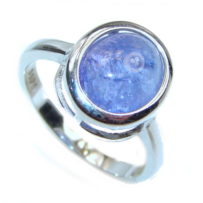 Chunky Authentic African Tanzanite .925 Sterling Silver handmade Ring s. 7 1/4