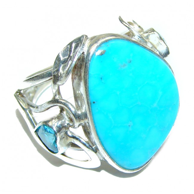 Sublime Slepping Beauty Turquoise .925 Sterling Silver ring