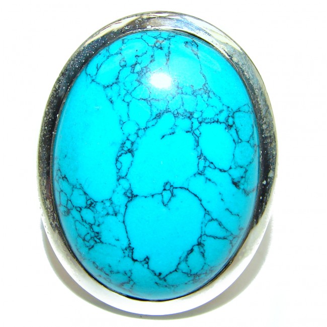 Great quality Turquoise .925 Sterling Silver handcrafted Ring size 9