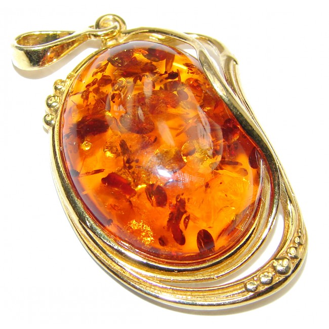 Ancient Holy Traesure Amber .925 Sterling Silver entirely handcrafted pendant