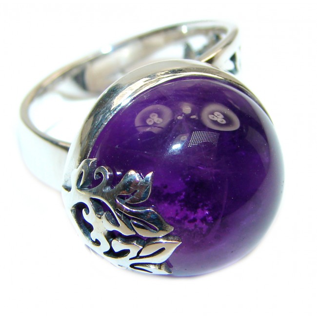 24ctw Purple Perfection Amethyst .925 Sterling Silver Ring size 7 adjustable