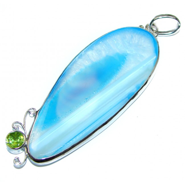 Perfect Storm Perfect quality HUGE Agate .925 Sterling Silver handmade Pendant