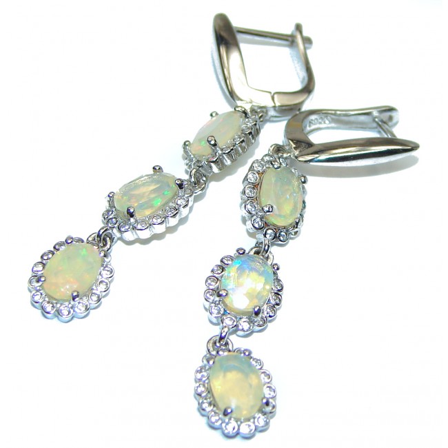 Classy Design Ethiopian Opal .925 Sterling Silver handmade earrings