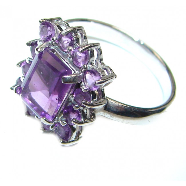 24ctw Purple Perfection Amethyst .925 Sterling Silver Ring size 7