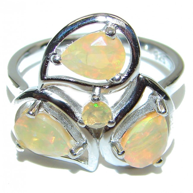 Open Sky authentic Ethiopian Opal .925 Sterling Silver handcrafted ring size 8