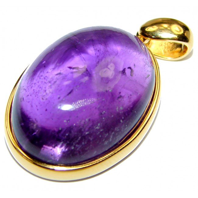Lilac Blessings spectacular 60.3ct Amethyst 18K Gold over .925 Sterling Silver handcrafted pendant