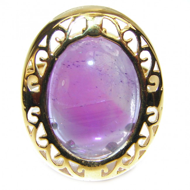 24ctw Purple Perfection Amethyst .925 Sterling Silver Ring size 8 3/4