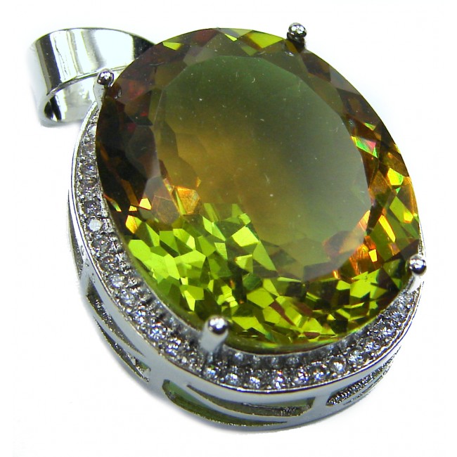 Spectacular COLOR - changing Alexandrite .925 Sterling Silver handcrafted Pendant