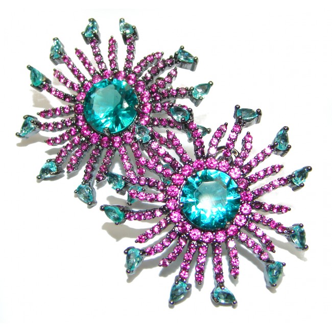 Supernova London Blue Topaz .925 Sterling Silver earrings