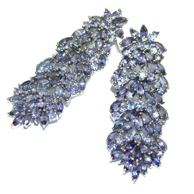 Pure Perfection Aquamarine Tanzanite .925 Sterling Silver earrings