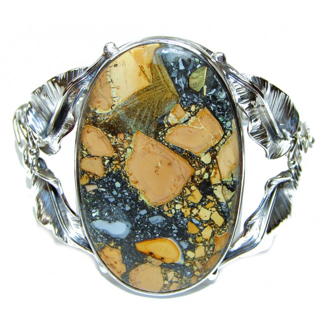 Vintage Style Excellent quality Maligano Jasper .925 Sterling Silver Bracelet .925 Sterling Silver Bracelet
