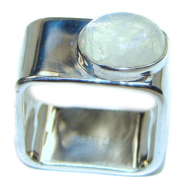 Rainbow Moonstone .925 Sterling Silver handmade Ring size 5