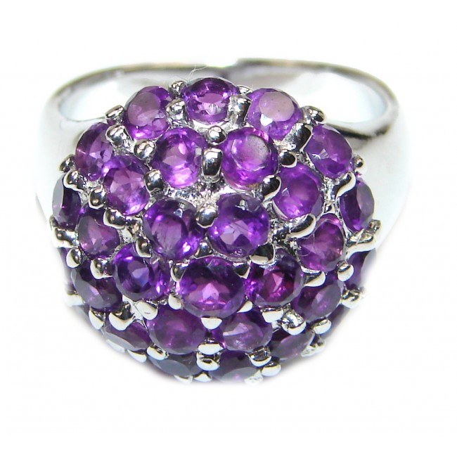 Purple Perfection Amethyst .925 Sterling Silver Ring size 8