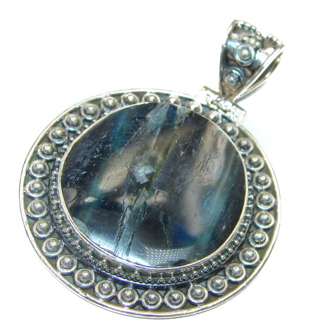 Spectacular African Kyanite .925 Sterling Silver handcrafted pendant