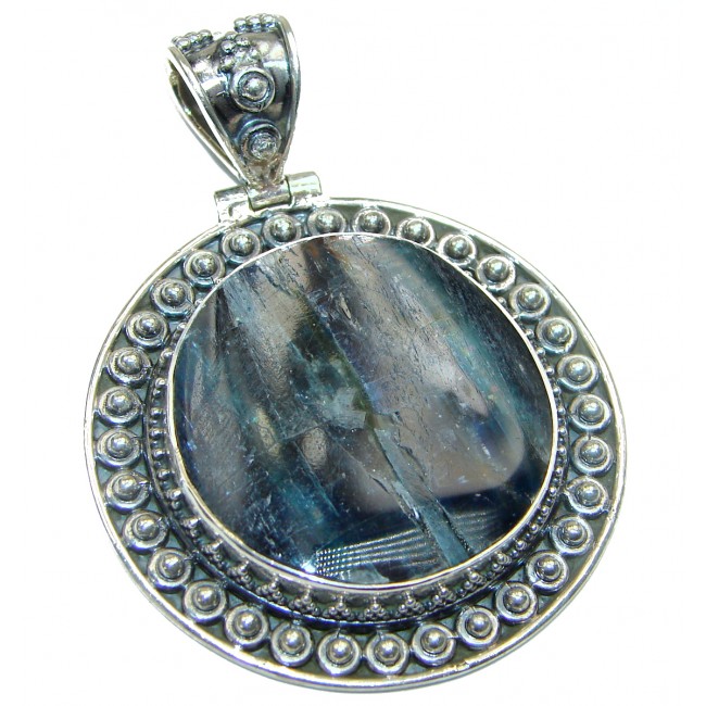 Spectacular African Kyanite .925 Sterling Silver handcrafted pendant