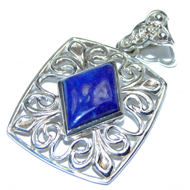 Natural Lapis Lazuli .925 Sterling Silver handcrafted Pendant