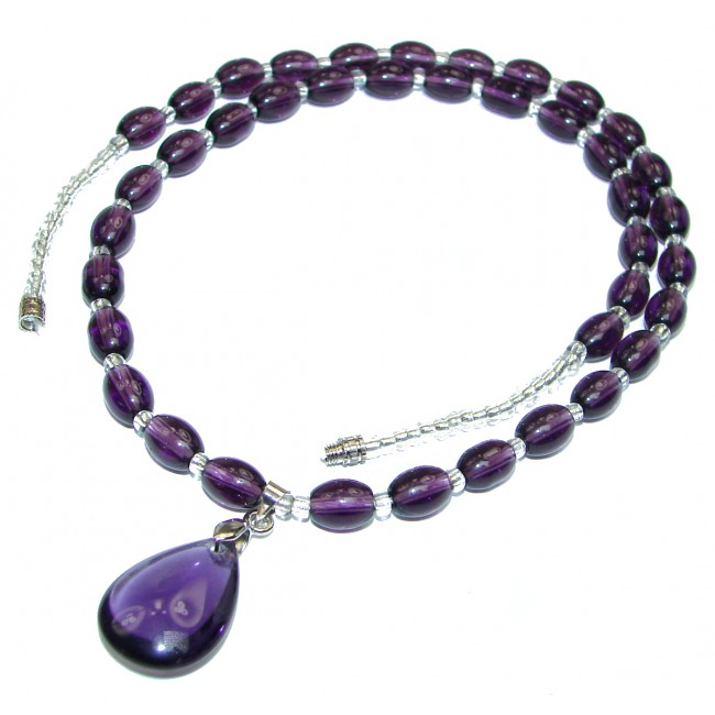 Purple Queen authentic Amethyst Silver handcrafted necklace