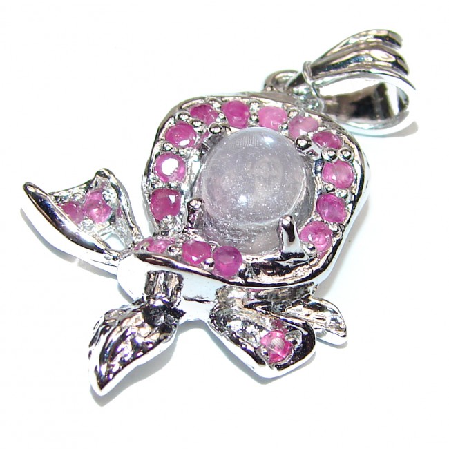 Perfect Pink Amethyst Ruby .925 Sterling Silver handmade pendant
