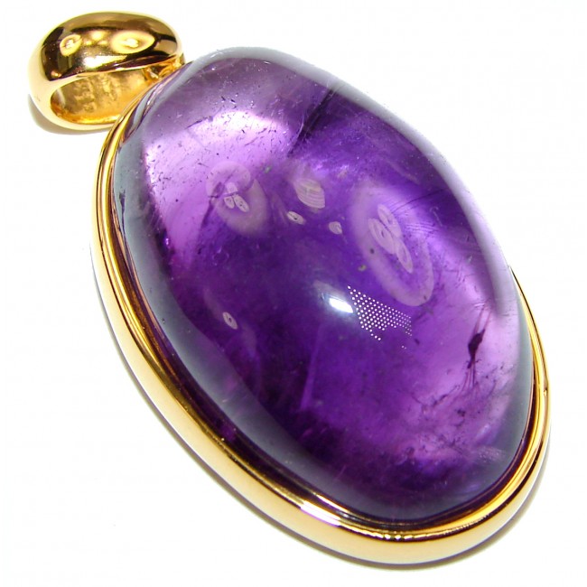 Lilac Blessings spectacular 61.5ct Amethyst 18K Gold over .925 Sterling Silver handcrafted pendant