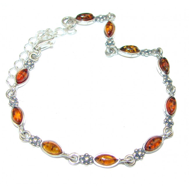 Ancient Stories Baltic Amber .925 Sterling Silver handcrafted Bracelet