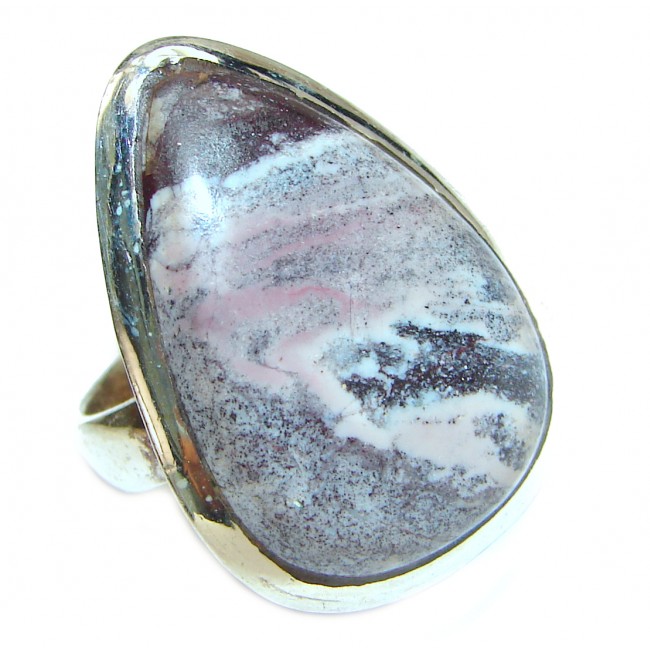 Perfect Tiffany Jasper .925 Sterling Silver handmade Ring s. 7 1/4