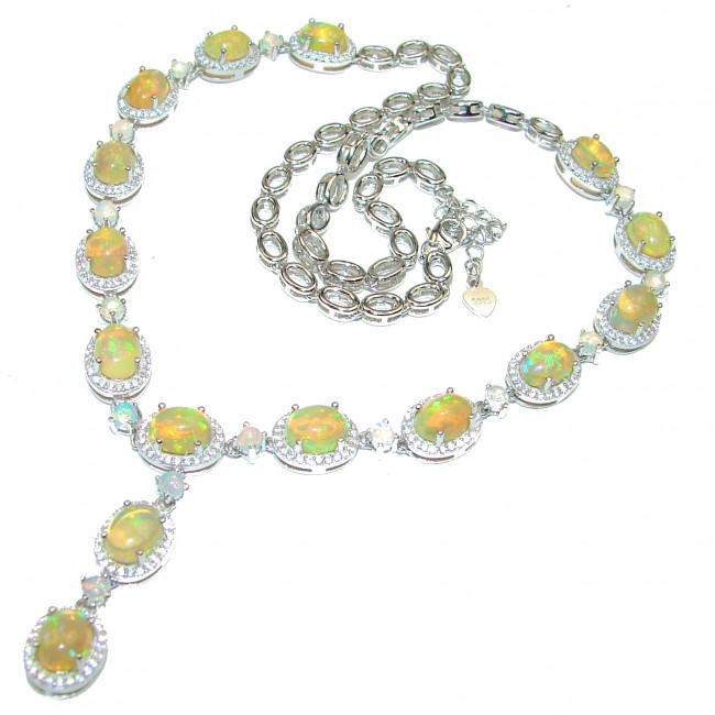 Exclusive Ethiopian Fire Opal .925 Sterling Silver handmade Necklaces