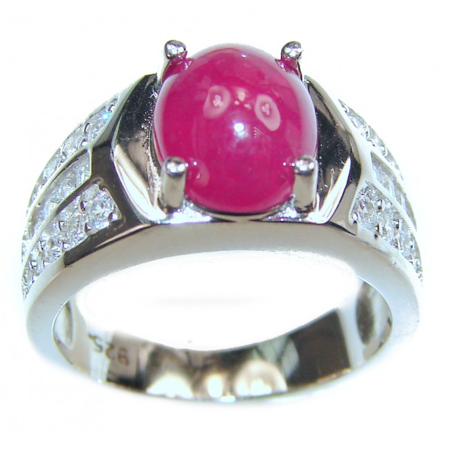 Sterling Silver Ring with Healing Properties Size 5.5 AA413  The Silver Plaza Garnet Ring Statement Ruby Ring Pearls Ring