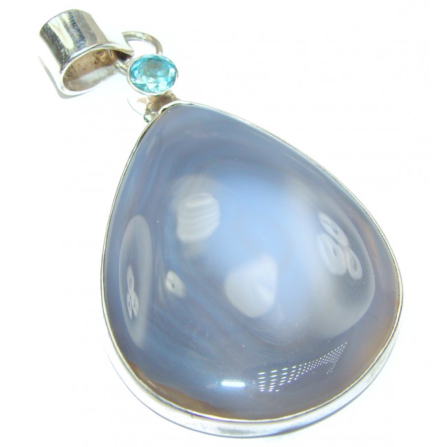 Botswana Agate .925 Sterling Silver handcrafted Pendant