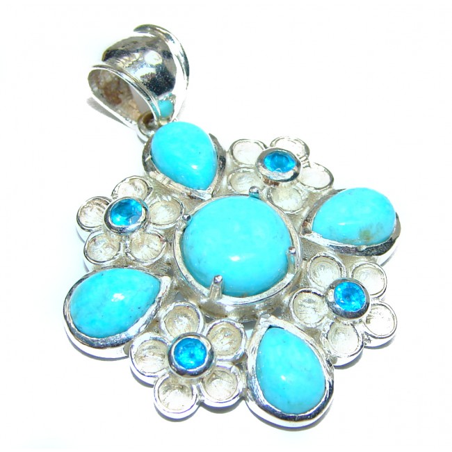 Great quality Turquoise .925 Sterling Silver handmade pendant