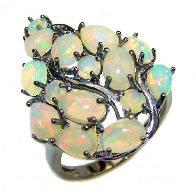 Open Sky authentic Ethiopian Opal .925 Sterling Silver handcrafted ring size 7 1/4