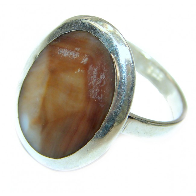 Great Ocean Shell Sterling Silver Ring s. 8