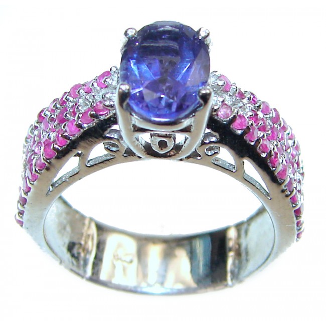 Authentic Oval cut 0.5ctw Amethyst .925 Sterling Silver brilliantly handcrafted ring s. 6 1/4