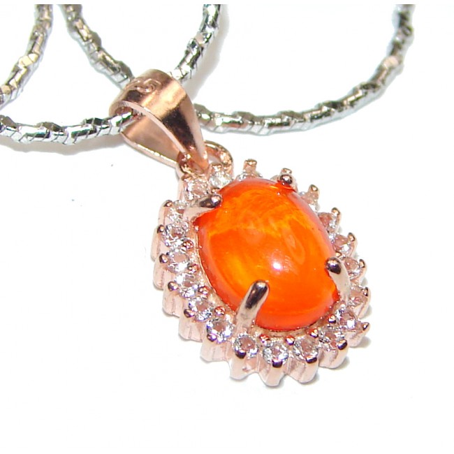 Mexican Opals .925 Sterling Silver brilliantly handcrafted necklace