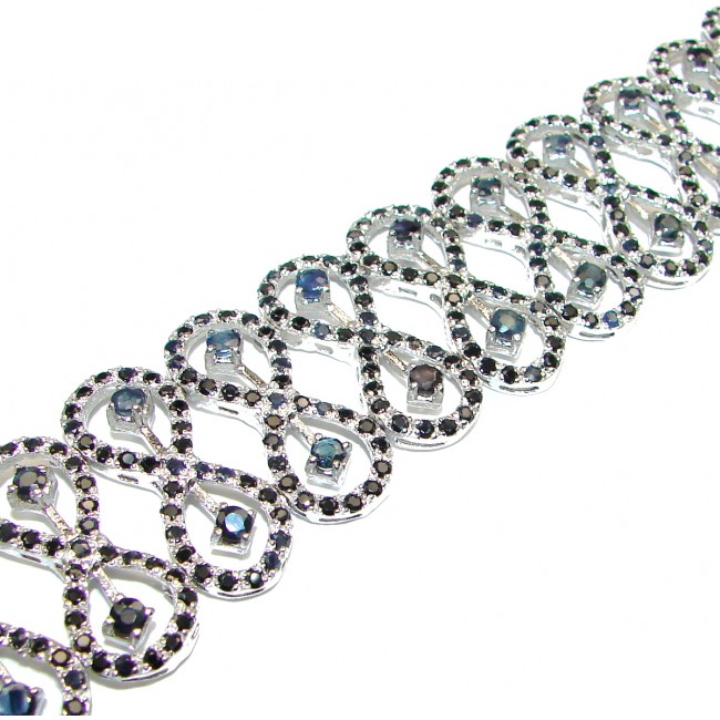 Authentic Fancy Sapphire .925 Sterling Silver handcrafted Bracelet