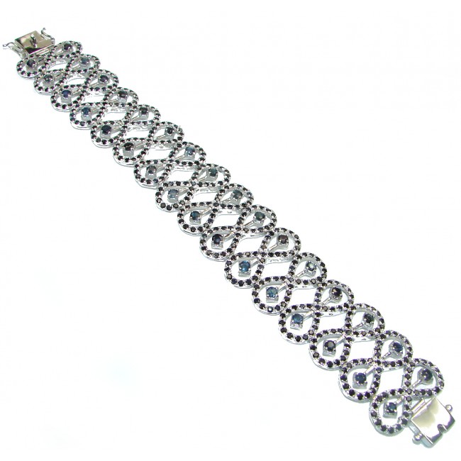 Authentic Fancy Sapphire .925 Sterling Silver handcrafted Bracelet
