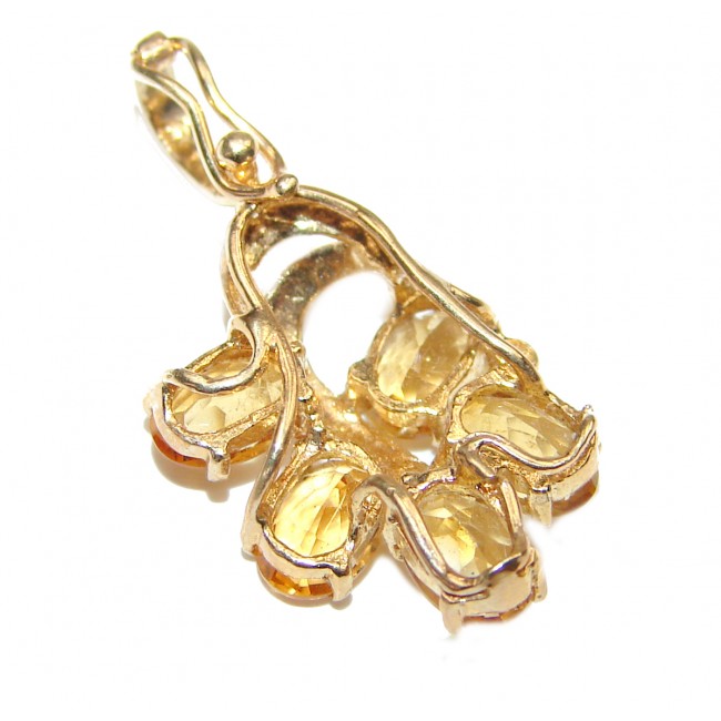 Precious 14K yellow Gold genuine 2.55 carat Citrine Pendant