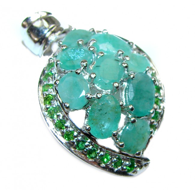 Mia authentic Emerald .925 Sterling Silver handcrafted pendant