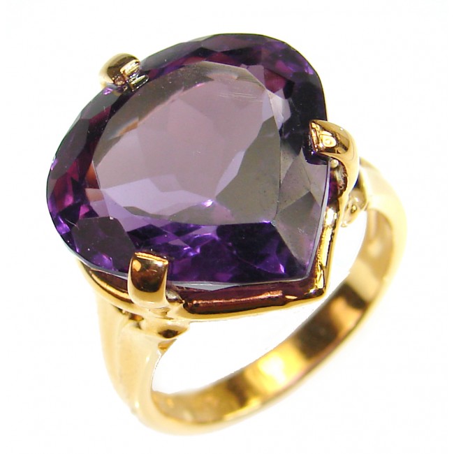 Authentic Oval cut 22ctw Amethyst .925 Sterling Silver brilliantly handcrafted ring s. 5 3/4