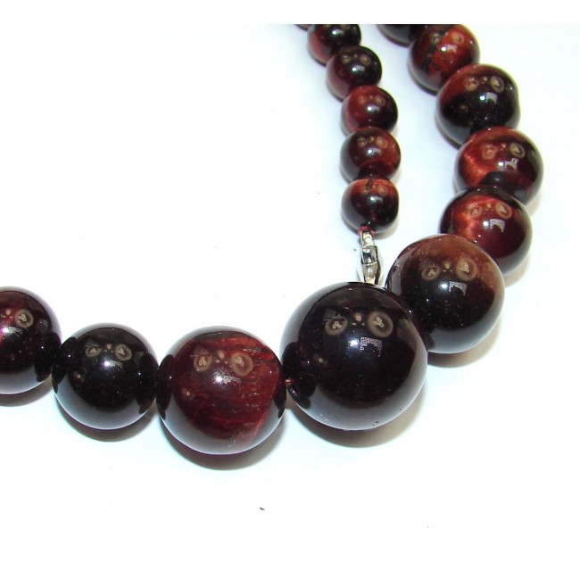 39.9 grams Rare Unusual Natural Tigers Eye Beads NECKLACE