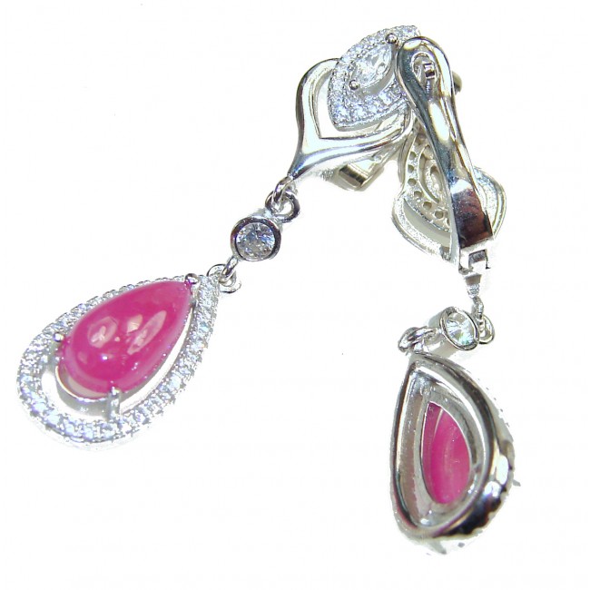 Carmen authentic Ruby .925 Sterling Silver handmade earrings