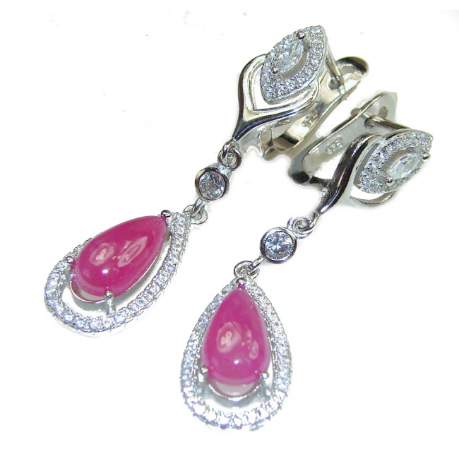 Carmen authentic Ruby .925 Sterling Silver handmade earrings