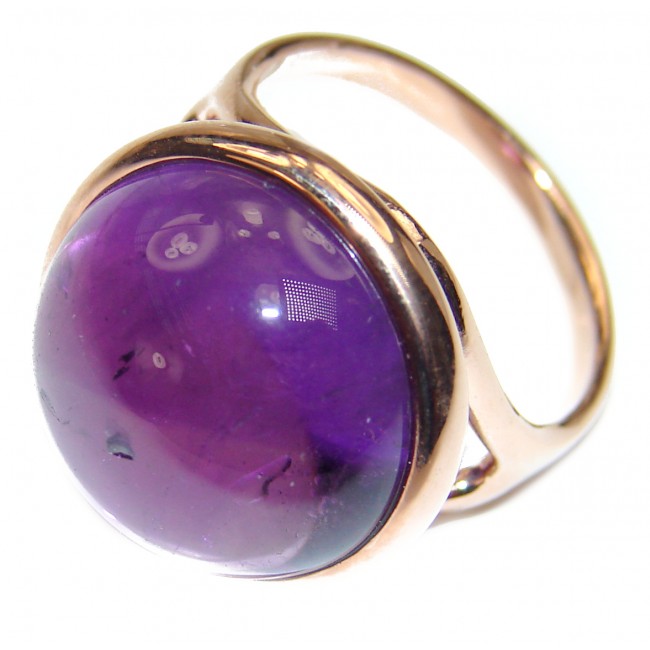Authentic Oval cut 22ctw Amethyst .925 Sterling Silver brilliantly handcrafted ring s. 7 3/4